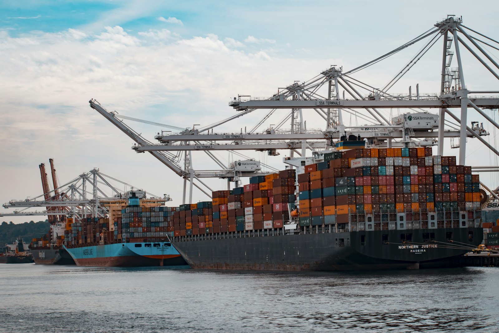 Cargo containers prepared for transportation